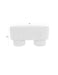 Eetkamerbank Marcos Stof, Polyester, Pine hout Wit 35x93 cm-Eetkamerbanken-Creating Home