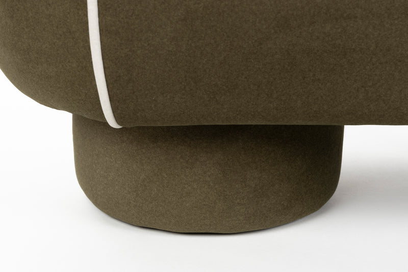 Eetkamerbank Marina L Polyester, Hout Groen 44x121 cm-Eetkamerbanken-Creating Home