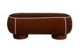 Eetkamerbank Marina L Polyester, Hout Rood 44x121 cm-Eetkamerbanken-White Label Living