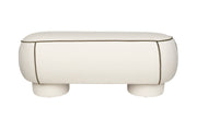 Eetkamerbank Marina L Polyester, Hout Wit 44x121 cm-Eetkamerbanken-Creating Home