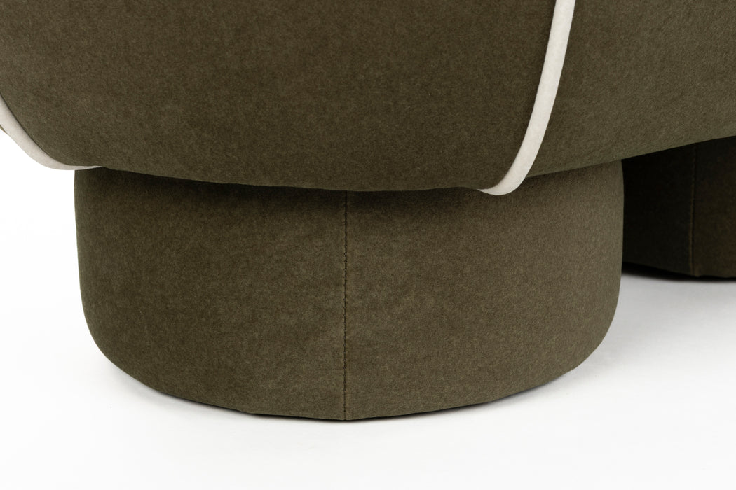 Eetkamerbank Marina M Polyester, Hout Groen 45.5x77.5 cm-Eetkamerbanken-Creating Home