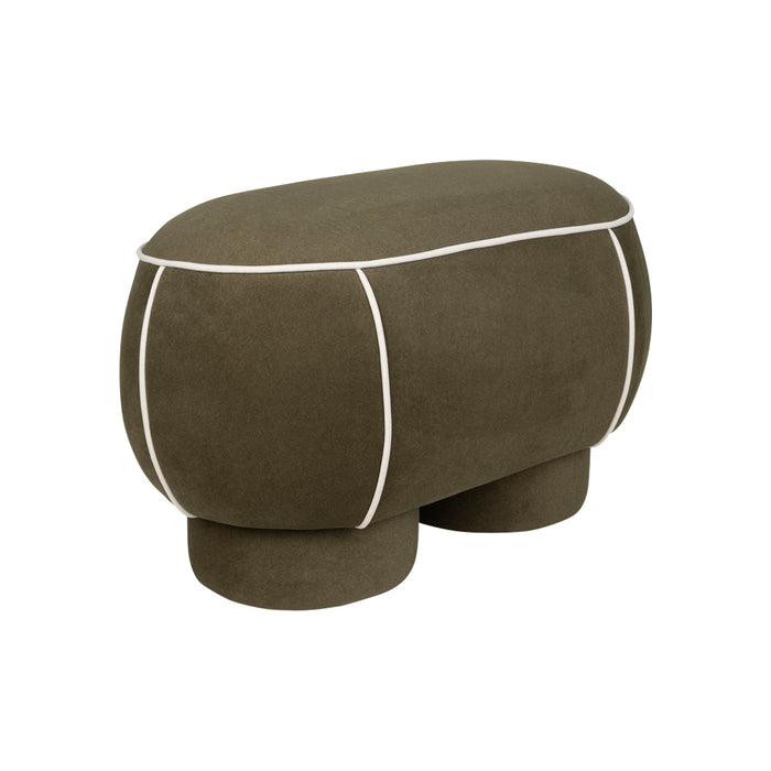 Eetkamerbank Marina M Polyester, Hout Groen 45.5x77.5 cm-Eetkamerbanken-Creating Home