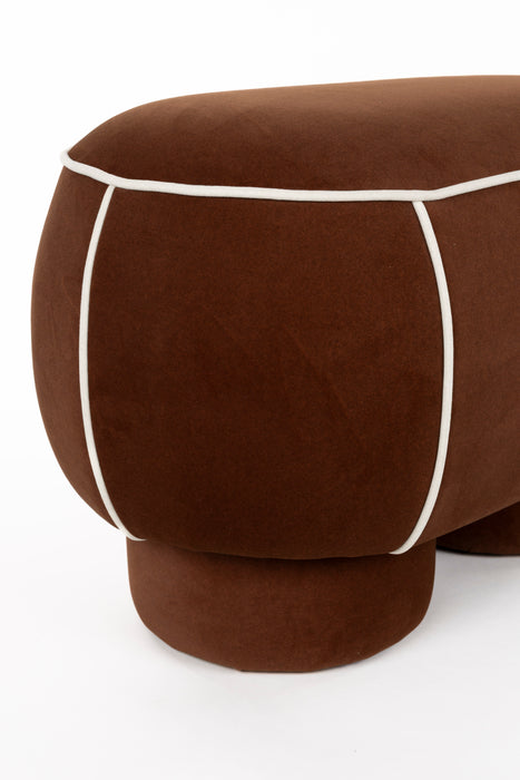 Eetkamerbank Marina M Polyester, Hout Rood 45.5x77.5 cm-Eetkamerbanken-White Label Living
