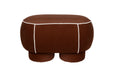 Eetkamerbank Marina M Polyester, Hout Rood 45.5x77.5 cm-Eetkamerbanken-White Label Living