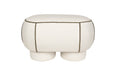 Eetkamerbank Marina M Polyester, Hout Wit 45.5x77.5 cm-Eetkamerbanken-White Label Living