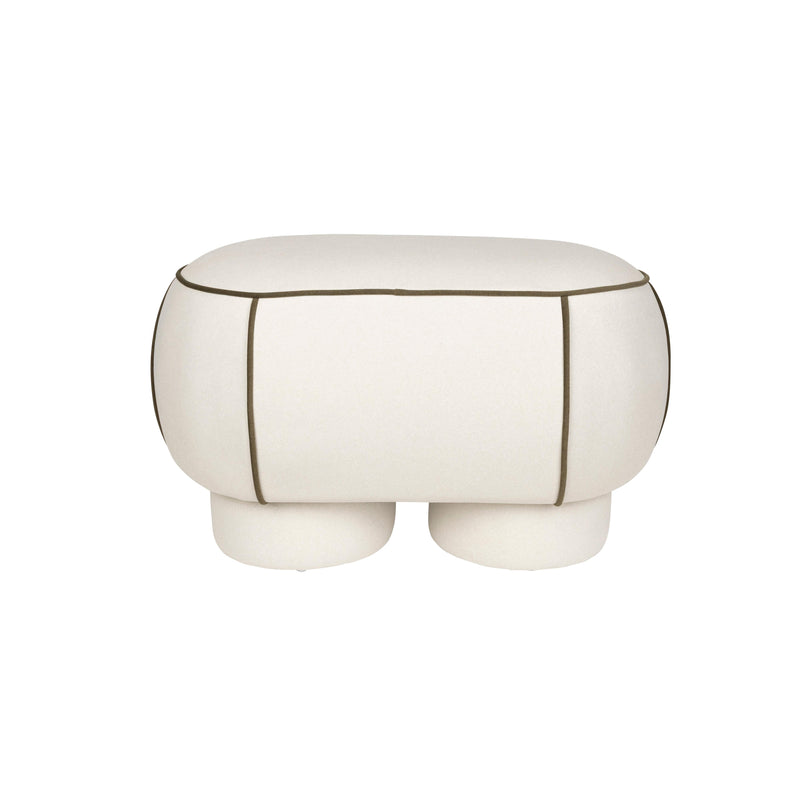 Eetkamerbank Marina M Polyester, Hout Wit 45.5x77.5 cm-Eetkamerbanken-Creating Home