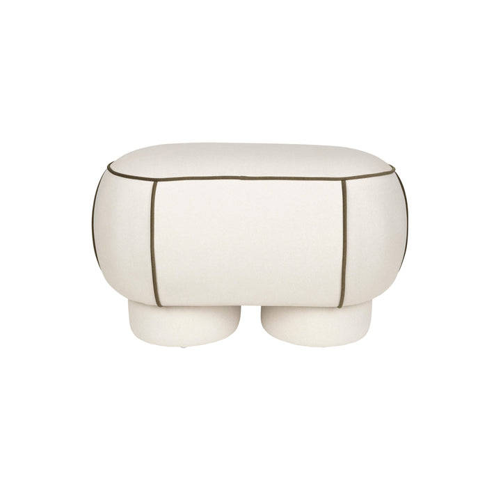 Eetkamerbank Marina M Polyester, Hout Wit 45.5x77.5 cm-Eetkamerbanken-Creating Home
