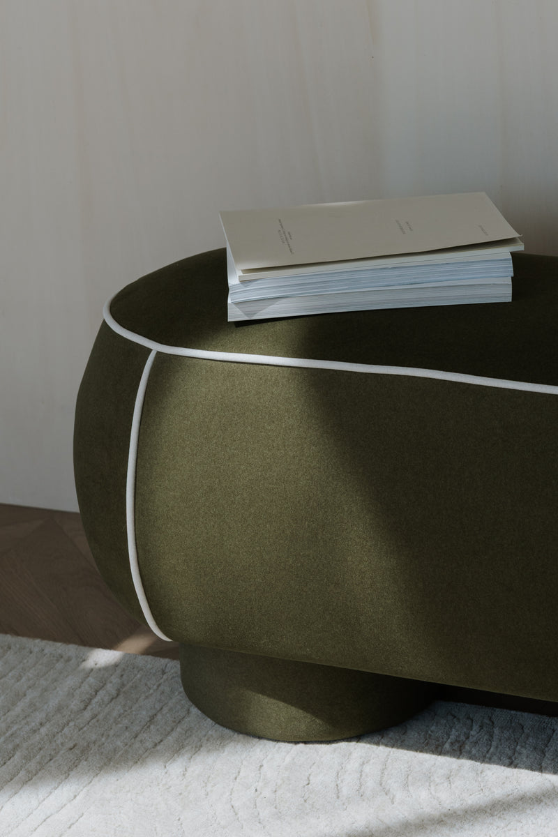 Eetkamerbank Marina M Polyester, Hout Wit 45.5x77.5 cm-Eetkamerbanken-Creating Home