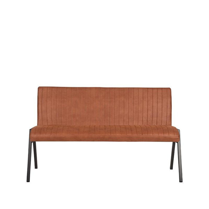 Eetkamerbank Matz - Cognac - Microfiber - 145 cm-Eetkamerbanken-LABEL51