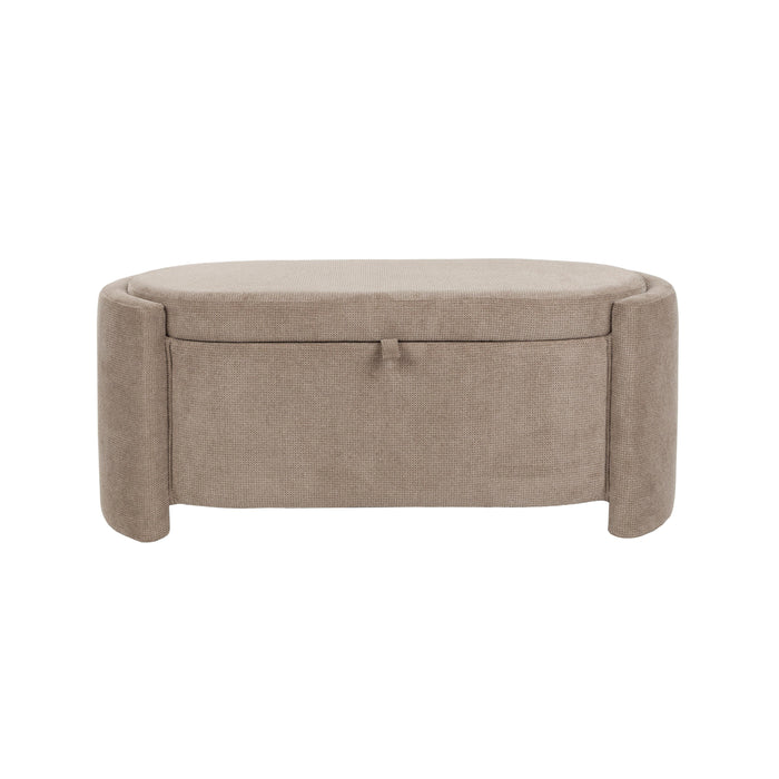 Eetkamerbank Miro Polyester, MDF Grijs 44x108 cm-Eetkamerbanken-Creating Home