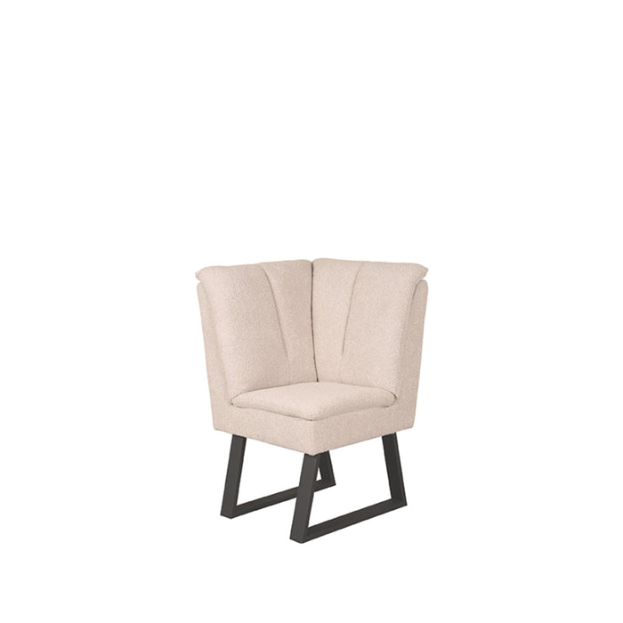 Eetkamerbank Modula Bouclé Beige Hoek-Eetkamerbanken-LABEL51