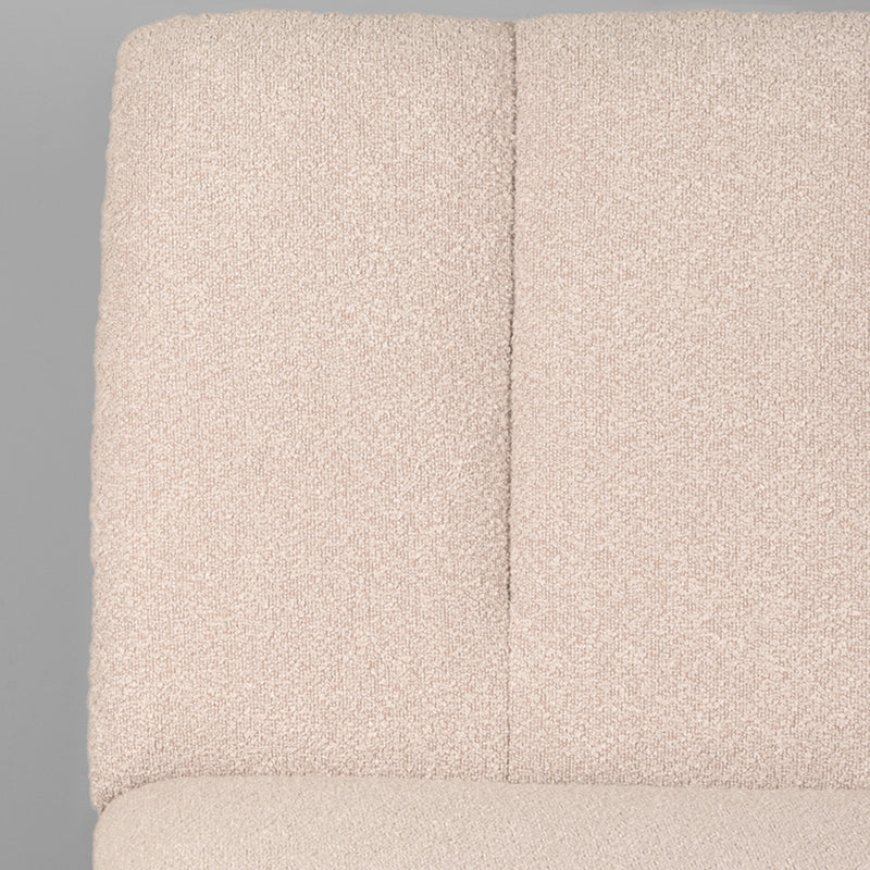 Eetkamerbank Modula Bouclé Naturel 100 cm 100x62x92 cm-2-Zitsbanken-LABEL51