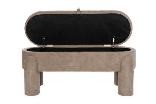 Eetkamerbank Orly Polyester, MDF Grijs 45x113 cm-Eetkamerbanken-Creating Home