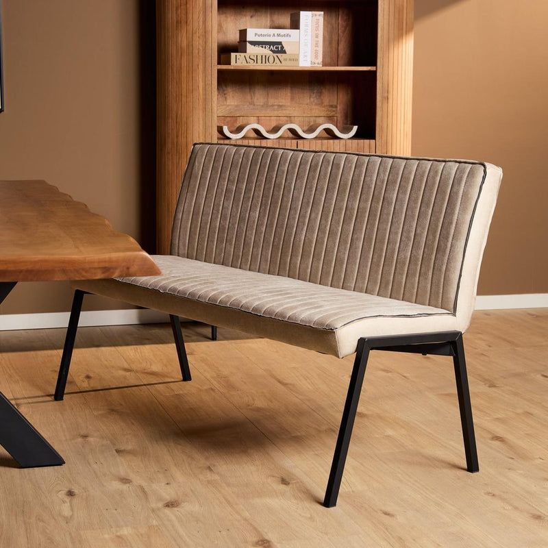 Eetkamerbank Tivoli Bull 155 cm Beige 155x56x88 cm-Eetkamerbanken-Starfurn