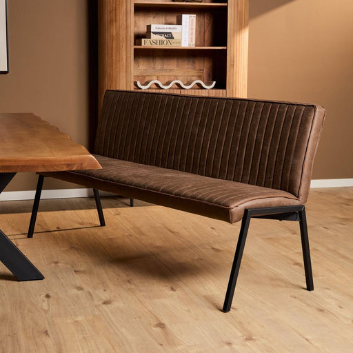 Eetkamerbank Tivoli Bull 185 cm Bruin 185x56x88 cm-Eetkamerbanken-Starfurn