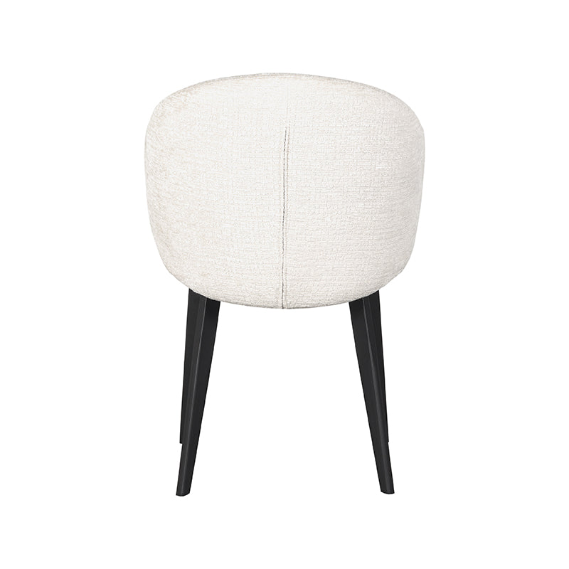 Eetkamerstoel 2de kans Eetkamerstoel Logan Crème Fluweel-Eetkamerstoelen-LABEL51