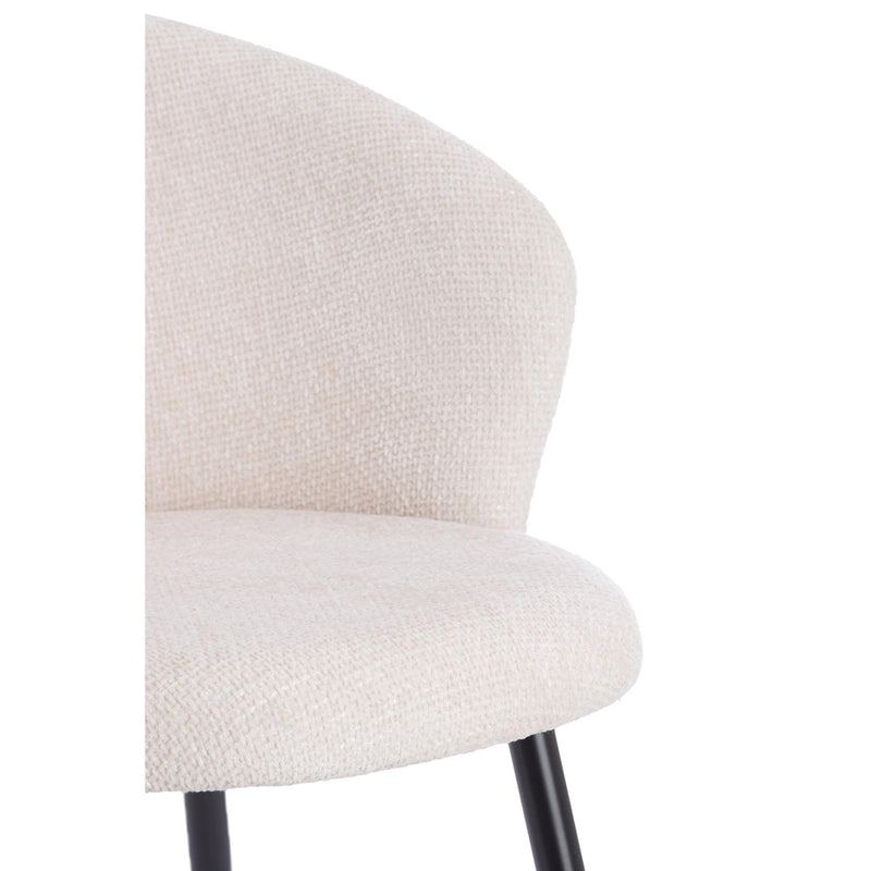 Eetkamerstoel 2de kans Eetkamerstoel Radaja Crème 58x58x78cm-Eetkamerstoelen-Light & Living