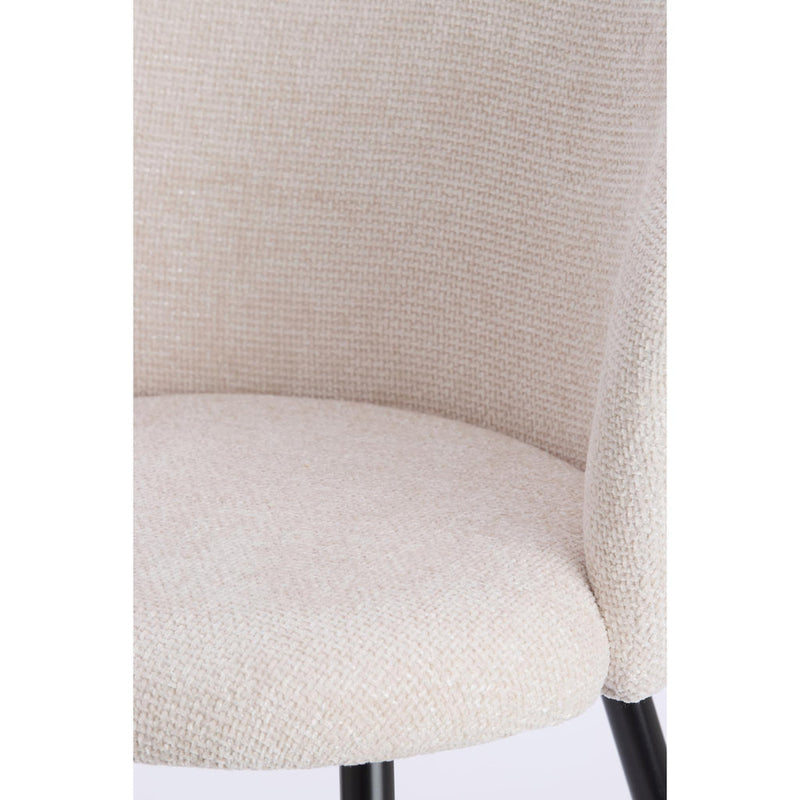 Eetkamerstoel 2de kans Eetkamerstoel Radaja Crème 58x58x78cm-Eetkamerstoelen-Light & Living