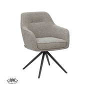 Eetkamerstoel Akira Mushroom Royal Boucle Draaibaar 63x65x87 cm-Eetkamerstoelen-LABEL51