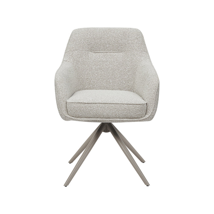 Eetkamerstoel Akira - Naturel - Royal Boucle - Taupe Metalen-Eetkamerstoelen-LABEL51