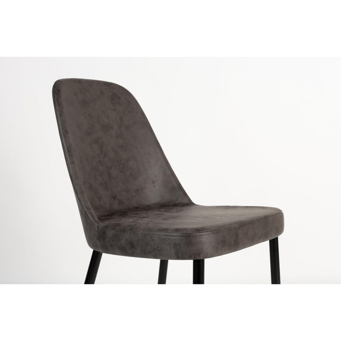 Eetkamerstoel Alana Polyester Donkergrijs 54x47 cm-Eetkamerstoelen-Creating Home