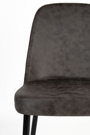 Eetkamerstoel Alana Polyester Donkergrijs 54x47 cm-Eetkamerstoelen-Creating Home