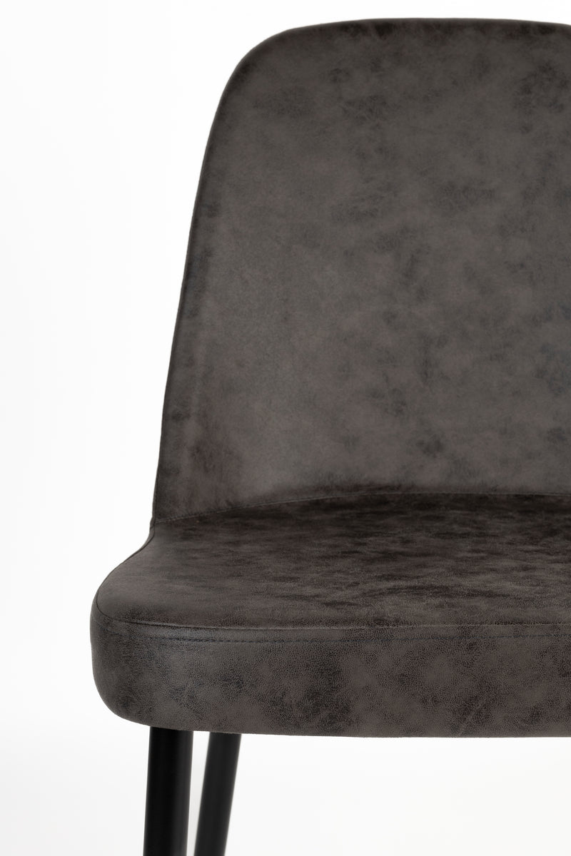 Eetkamerstoel Alana Polyester Donkergrijs 54x47 cm-Eetkamerstoelen-Creating Home