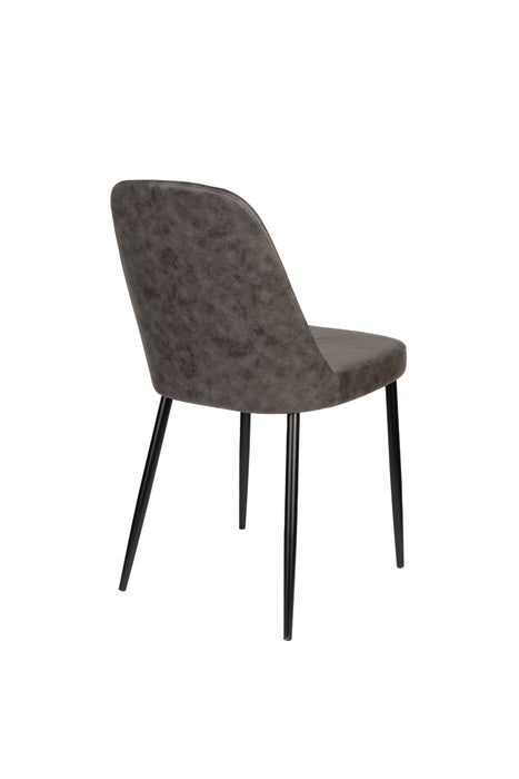 Eetkamerstoel Alana Polyester Donkergrijs 54x47 cm-Fauteuils-Creating Home