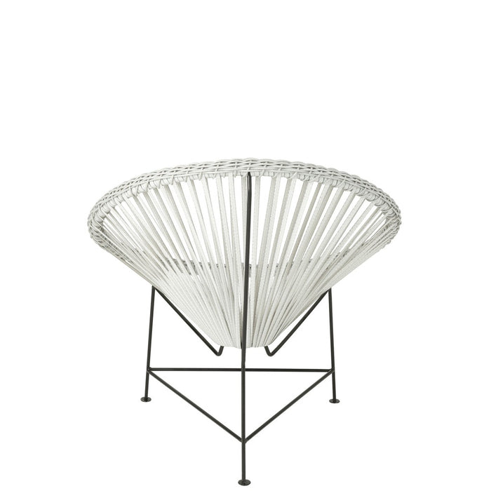 Eetkamerstoel Alco Metaal | Rattan Wit-Eetkamerstoelen-J-Line