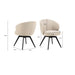 Eetkamerstoel Alma + Armleuning-80x58,5x60-Creme/Zwart-Stof/Metaal-Eetkamerstoelen-HSM Collection