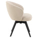 Eetkamerstoel Alma + Armleuning-80x58,5x60-Creme/Zwart-Stof/Metaal-Eetkamerstoelen-HSM Collection