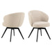 Eetkamerstoel Alma + Armleuning-80x58,5x60-Creme/Zwart-Stof/Metaal-Eetkamerstoelen-HSM Collection