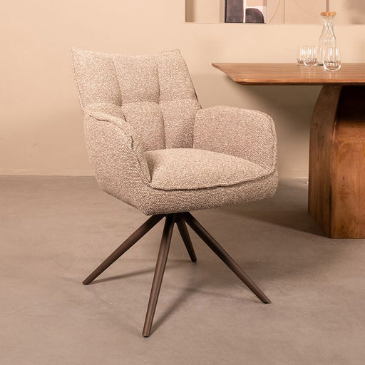 Eetkamerstoel Amalfi Mushroom Royal Boucle Brons 65x66x86 cm-Eetkamerstoelen-LABEL51