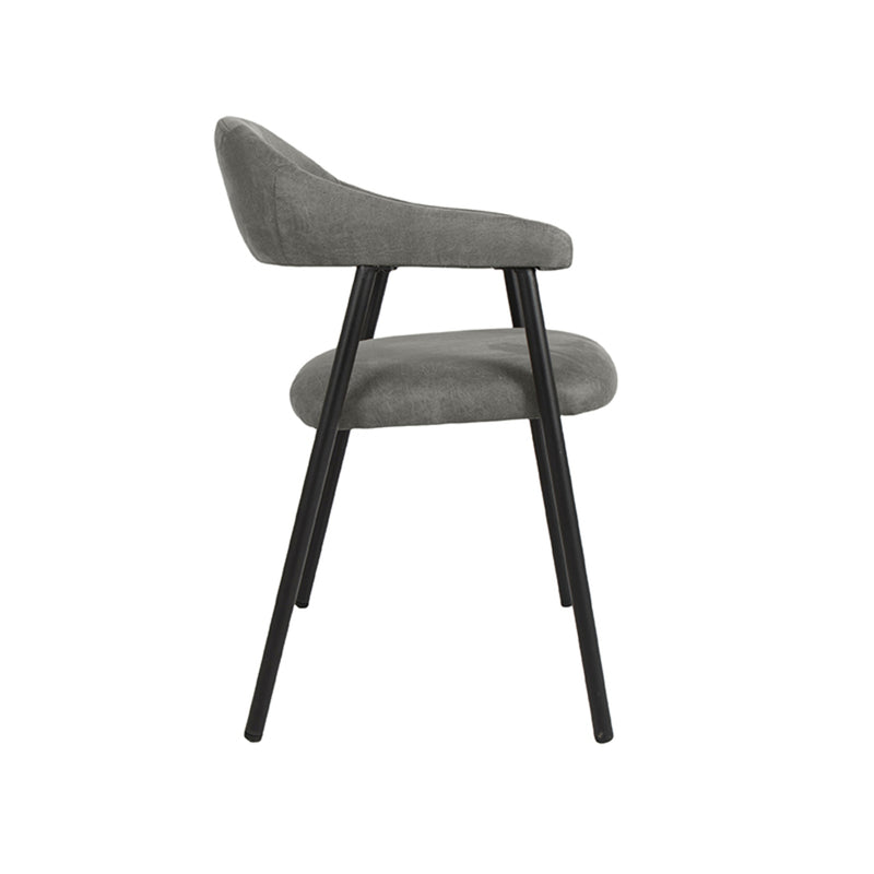 Eetkamerstoel Amaze Antraciet Micro Suede 54x54x80 cm-Eetkamerstoelen-LABEL51