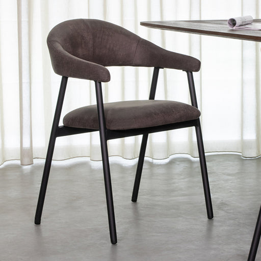 Eetkamerstoel Amaze - Antraciet - Micro Suede-Eetkamerstoelen-LABEL51