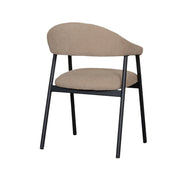 Eetkamerstoel Amaze Clay Elite Zwart Metalen Frame 54x54x80 cm-Eetkamerstoelen-LABEL51