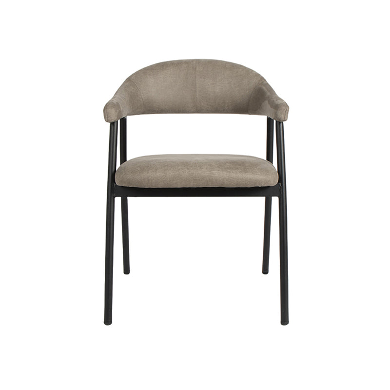 Eetkamerstoel Amaze Taupe Micro Suede 54x54x80 cm-Eetkamerstoelen-LABEL51