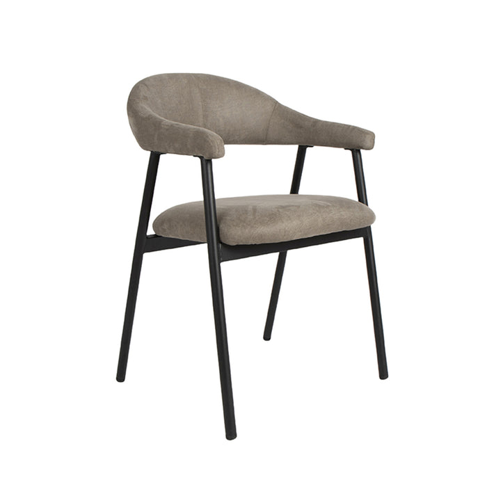 Eetkamerstoel Amaze - Taupe - Micro Suede-Eetkamerstoelen-LABEL51
