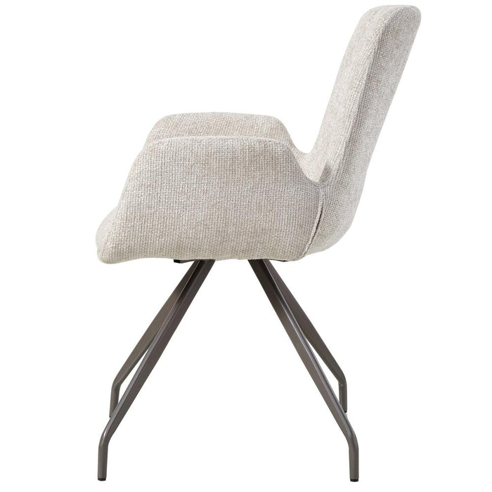 Eetkamerstoel Athena Polyester Wit-Eetkamerstoelen-PTMD