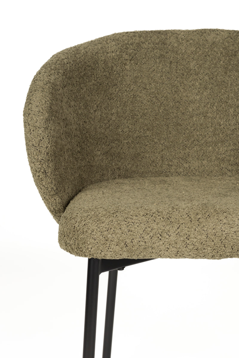 Eetkamerstoel Ayle Moss Polyester Groen 48x58 cm-Eetkamerstoelen-Creating Home