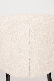 Eetkamerstoel Ayle Off Polyester Wit 48x58 cm-Eetkamerstoelen-Creating Home