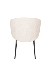Eetkamerstoel Ayle Off Polyester Wit 48x58 cm-Eetkamerstoelen-Creating Home
