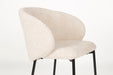 Eetkamerstoel Ayle Off Polyester Wit 48x58 cm-Eetkamerstoelen-Creating Home