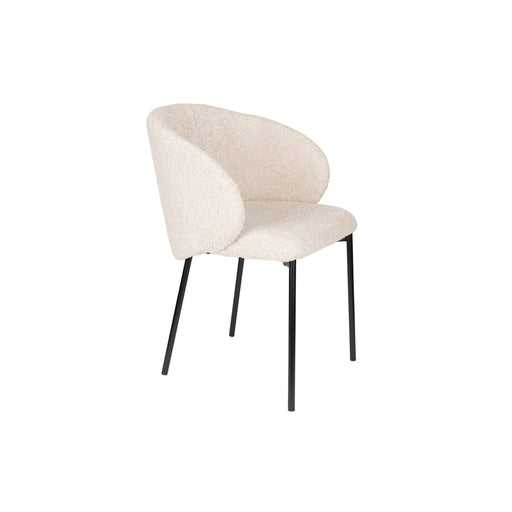 Eetkamerstoel Ayle Off Polyester Wit 48x58 cm-Fauteuils-Creating Home