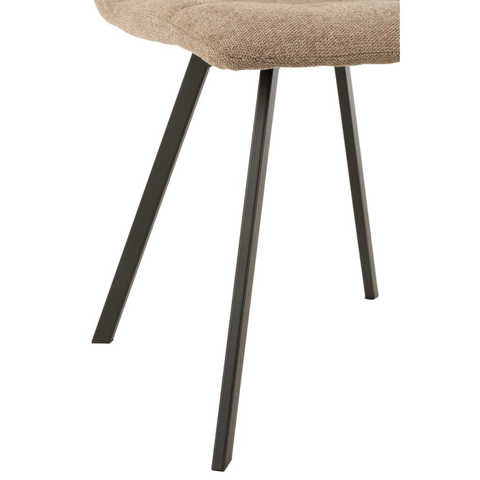 Eetkamerstoel Babette Textiel | Metaal Beige-Eetkamerstoelen-J-Line