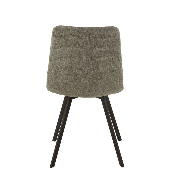 Eetkamerstoel Babette Textiel | Metaal Grey-Eetkamerstoelen-J-Line