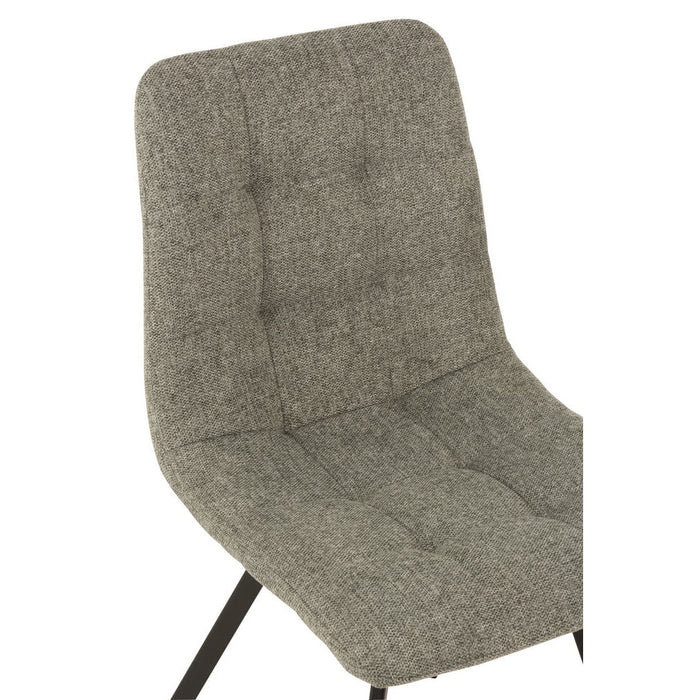 Eetkamerstoel Babette Textiel | Metaal Grey-Eetkamerstoelen-J-Line