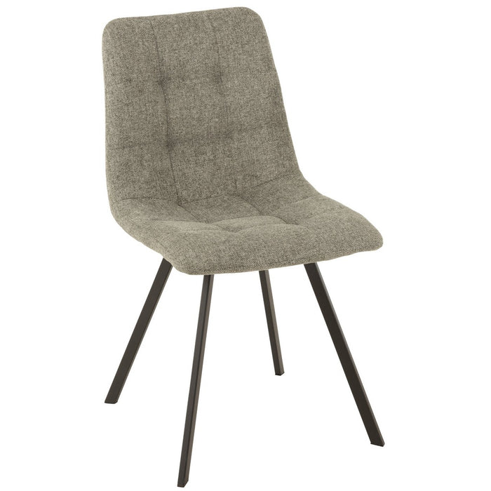 Eetkamerstoel Babette Textiel | Metaal Grey-Eetkamerstoelen-J-Line