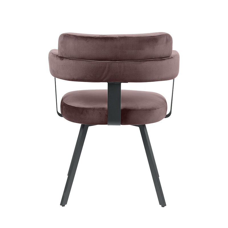 Eetkamerstoel Bardio Taupe Fluweel 62x57x79 cm-Eetkamerstoelen-LABEL51