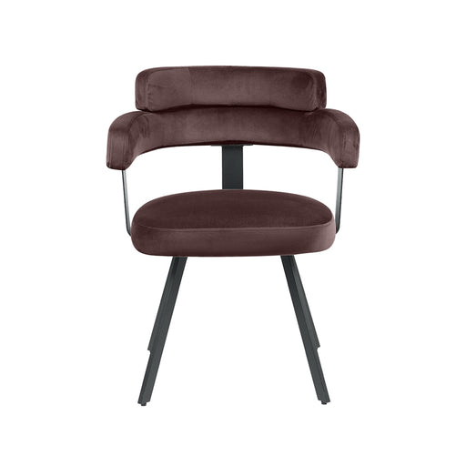 Eetkamerstoel Bardio - Taupe - Fluweel-Eetkamerstoelen-LABEL51